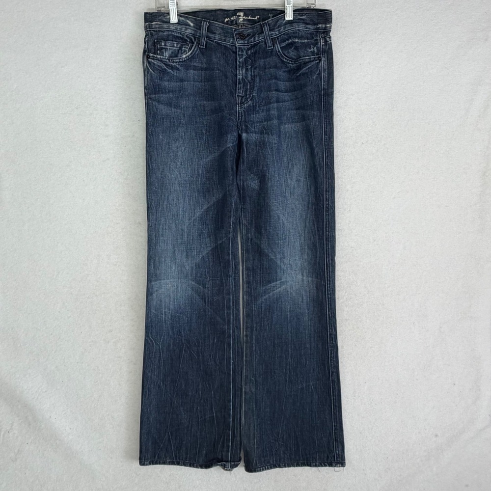 7 For All Mankind A Pocket Bootcut Jeans Mens 31x31 Blue Dark Wash Y2K Made USA